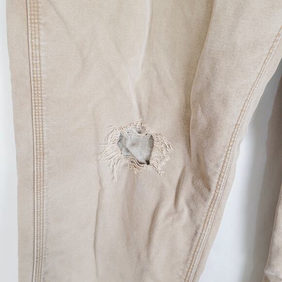 Carhartt mens distressed tan carpenter jeans size 34x32 - Picture 6 of 6